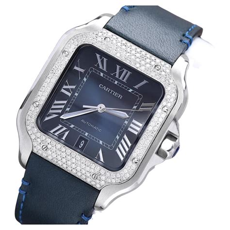 cartier santos diamond bezels.